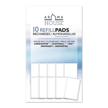 Aromatherapy Diffuser Unscented Refill Pads for Essential Oil for Use with ScentBall, Carsceter Aromakey, Aromapod &amp; Mio, 10 Count