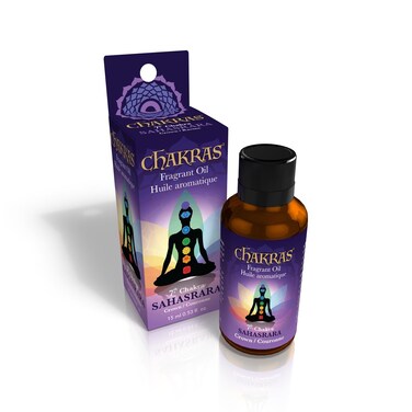 Chakras Essential Oils - Crown Chakra - Sahaswara - Concentrated Natural Oils for Aromatherapy, Massage, Reflection, Meditation, Environmental Scenting and Energy Work