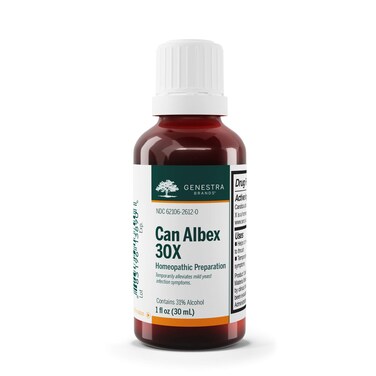 Genestra Brands Can Albex 30X   Candida Albicans Homeopathic Remedy in Liquid Form   1 fl. oz.
