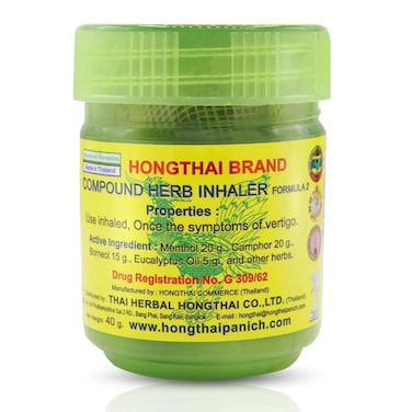Hong Thai Traditional Thai Herbal Inhaler 10g 1 Bottle