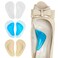 Dr. Foot's Arch Support Shoe Insoles for Flat Feet, Gel Arch Inserts for Plantar Fasciitis, Adhesive Arch Pad for Relieve Pressure and Feet Pain- 3 Pairs (Beige+Blue+ Clear, 3 Count (Pack of 1))