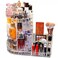 Large Capacity Rotating Acrylic 360 Degree Makeup Organizer 5 Layers Adjustable Cosmetic Storage Standr Best for Perfume Skincare Jewelry Display Dresser