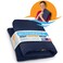 SunnyBay Extra Large Microwave Heating Pad, Microwavable Heavy Weighted Full Body Moist Hot or Cold Pack and Washable Fleece Cover, 10x24 Inches, FSA HSA Eligible, 4 lbs, Navy Blue
