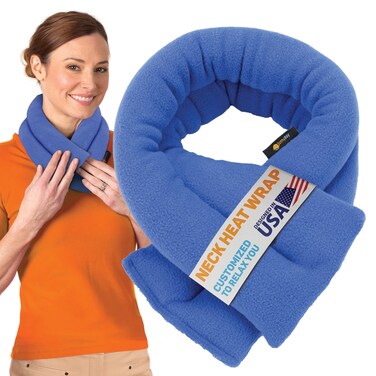 SunnyBay Microwave Heating Pad, Microwavable Moist Heated Neck and Shoulder Wrap, Versatile Weighted Beanbag Cold Pack or Warm Compress for Pain Relief, 26x5 Inches, Sky Blue