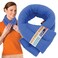SunnyBay Microwave Heating Pad, Microwavable Moist Heated Neck and Shoulder Wrap, Versatile Weighted Beanbag Cold Pack or Warm Compress for Pain Relief, 26x5 Inches, Sky Blue