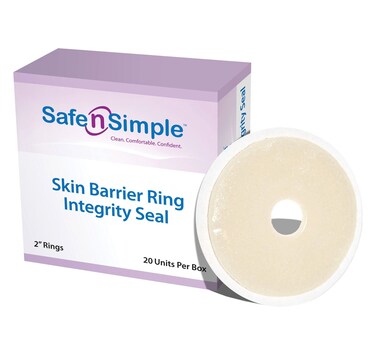 Safe n' Simple Integrity Extended Wear Barrier Rings -2 Inch - Pack of 20 - Stoma Barrier Rings Barrier - Cohesive Skin Barrier - Accessories for Ostomy-Colostomy-Ileostomy- Supplies