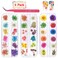 KISSBUTY 36 Colors Dried Flowers &amp; Leaves Nail Art Set, 3D Applique Nail Decoration Sticker, Daisy, White, Pink, White with Yellow, Green