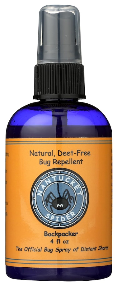 Nantucket Spider Natural Bug Spray for Adults and Kids - 4 oz   Long-Lasting Protection Against Mosquitoes, Biting Flies, Wasps, &amp; No-See-Ums   Deet-Free Organic Essential Oil Insect Repellent