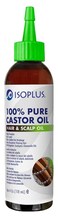 Isoplus 100% Pure Castor Oil Hair &amp; Scalp Oil 4oz (Pack of 2)