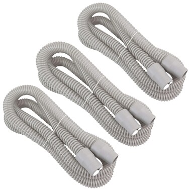 Roscoe Medical Universal CPAP Hose, 6 Feet(3 Pack), Easyflex Lightweight - Flexible CPAP Tubing, Gray, Includes 3 CPAP Hoses, Fits Most CPAP, APAP, BiPAP Brands