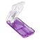 EZY DOSE Pill Cutter and Splitter with Dispenser, Daily Usage, Safely Cut Pills, Vitamins, Tablets, Accurate and Easy Cutting, Stainless Steel Blade, Travel Sized, Purple, BPA Free