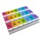 EZY DOSE Weekly (7-Day) Pill Case, Medicine Planner, Vitamin Organizer Box, Daily Planner, Push Button Compartments, Convenient and Easy to Use, 3 Times a Day, Rainbow Lids, BPA Free