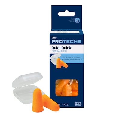 Flents Ear Plugs, 5 Pair with Case, Ear Plugs for Sleeping, Snoring, Loud Noise, Traveling, Concerts, Construction, &amp; Studying, NRR 30