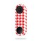 MightySkins Skin Compatible with Nest Hello Video Doorbell - Red Houndstooth   Protective, Durable, and Unique Vinyl Decal wrap Cover   Easy to Apply, Remove, and Change Styles   Made in The USA