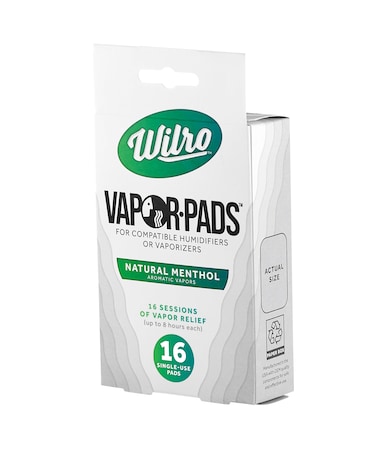 Wilro Soothing Menthol Vapor Pads, Value Pack Refill Pads for Humidifiers, Vaporizers and Waterless Plug-Ins, 16 Count, Made in The USA