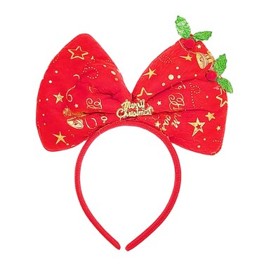Christmas Big Red Bow Headbands Snow White Red Bowknot Headband Large Sia Bow Hair Band, Xmas Hair Bow Headdress Huge Bow Hair Hoops For Women Princess Giant Bowknot Head Bopper Headpieces Headwear