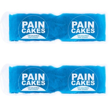 PAINCAKES Reusable, Sticks to Body Cold Pack Wrap, 2 Pack Ice Pack Wrap, Small Ice Packs, Perfect for Injuries, and Small Areas, Latex-Free Cold Compress