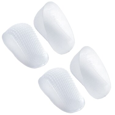 Tuli's Classic Gel Heel Cups, Cushion Insert for Plantar Fasciitis, Shock Absorption, and Heel Pain Relief, 2 Pairs, Regular