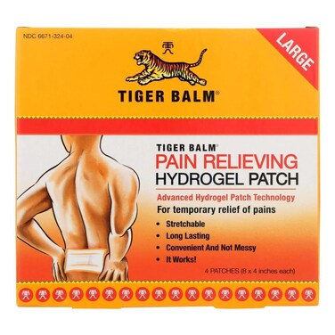 Tiger Balm Pain Relieving Patch Large 4 Each (Pack of 2)