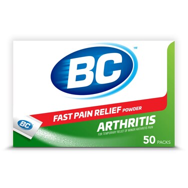BC Powder Arthritis Pain Reliever, Aspirin Dissolve Packs, 50 Count Powder Packets