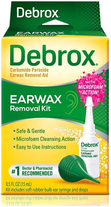 Debrox Earwax Removal Kit   Includes Drops and Ear Syringe Bulb   0.5 Oz Each   Pack of 3