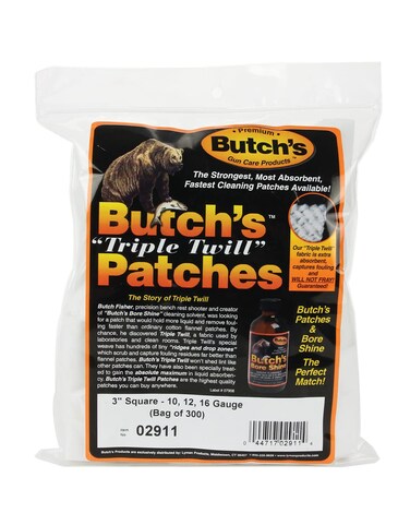 Butch's Patches 3" Square - 10,12,16 Gauge (300 Pack)