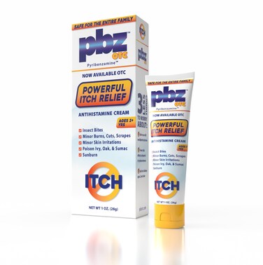 OTC Antihistamine Cream with 1% Tripelennamine, Kid Safe Itch Relief, 1 oz