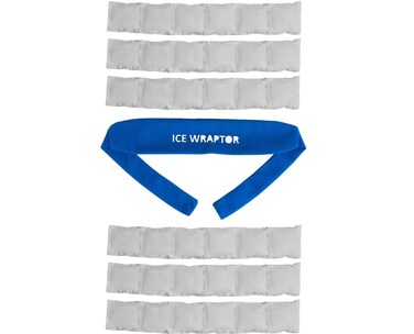 Ice Wraptor Bandana + 6 inserts:Just Add Water &amp; freeze. Keep Neck, Head, oints Cool. Portable Ice Therapy for Pain Relief.Adjustable, Lightweight Comfortable- w/ 6 2.5"x15" Reusable Cryosheet Inserts