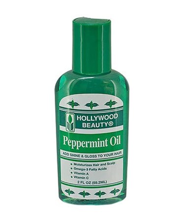 Hollywood Beauty Peppermint Hair Oil, 2 oz - Conditions Hair &amp; Skin, Natural Treatment for Dry Itchy Scalp, Moisturizes with Omega-3, Vitamin A &amp; C
