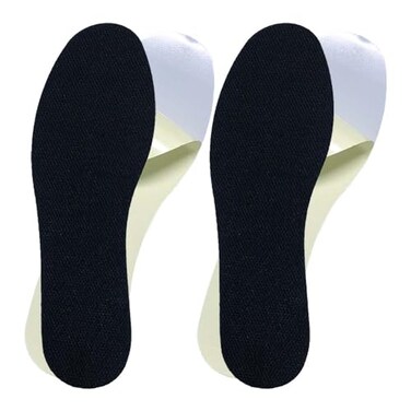 2 Pairs of Adhesive Insoles That Absorb Sweat and Always Stay in Place for Sockless Shoes (X-Small)