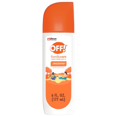 OFF! FamilyCare Insect &amp; Mosquito Repellent Spritz, Unscented Bug spray with Aloe-Vera, 7% Deet, 6 oz