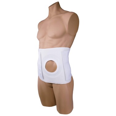 OTC Ostomy Abdominal Binder, Stoma Support, Hernia Colostomy, 9" Belt, 4" Opening Pad, 2X-Large