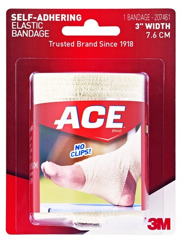 Ace Elastic Athletic Bandage, 3 inch, 1 ct