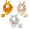 Scarf Scrunchie Set of 3, detachable Women Lightweight Neckerchief, Square Scarf, Elastic Hair Bands, Ponytail Ties, Headband (Youthful - Set of 3)