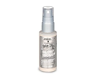 got2b GLOW'RIOUS Metallic Shimmer Hair Glitter &amp; Body Glitter Duel Spray 1.69oz (Silver)
