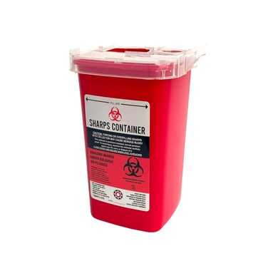 Sharps Container for Professional and Home Use - 1 Quart or 2 Quart - Needle and Syringe Disposal (1 Quart/1 Liter x1)
