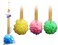 4pk 15" Long Wooden Handle Back Scrubber Bath Shower Mesh Sponge Exfoliating Body Brush Wash Nylon Puff Spa