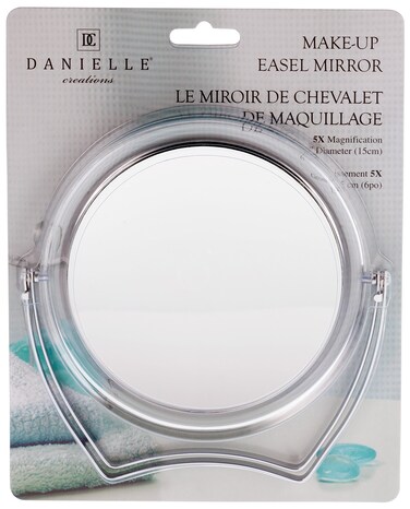 Danielle Creations Chrome Easel Mirror, 5X Magnification