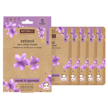 Rejuvenating Retinol Infused Sheet Mask, 5 Sheet Masks Included