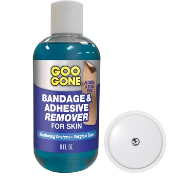 Goo Gone Bandage Adhesive Remover For Skin - 8 Ounce - Safe Method to Remove Sports Tape, KT Tape, Temporary Tattoos, Ink, Medical Bandages and More
