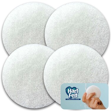 Round Face Scrubber for Women   Reusable Facial Sponges for Daily Cleansing   Facial Exfoliating Pads for Removing Dead Skin, Dirt &amp; Makeup   Use with Favorite Cream   Made in USA - 4 Count