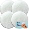 Round Face Scrubber for Women   Reusable Facial Sponges for Daily Cleansing   Facial Exfoliating Pads for Removing Dead Skin, Dirt &amp; Makeup   Use with Favorite Cream   Made in USA - 4 Count