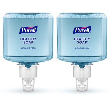 PURELL HEALTHY SOAP Ultra Mild Foam, Clean Fresh Scent, 1200 mL Refill for PURELL ES4 Manual Soap Dispenser (Pack of 2) - 5075-02 - Manufactured by GOJO, Inc.
