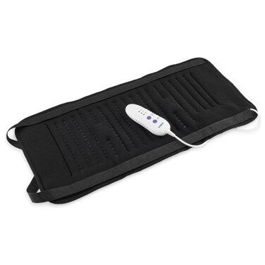 Conair Comfort Vibrating Heating Pad for Back Pain Relief, Heating Pad for Neck and Shoulder, Large Size 12 inch x 23.5 inch, 3 Heat Settings w/ Auto Off, Black