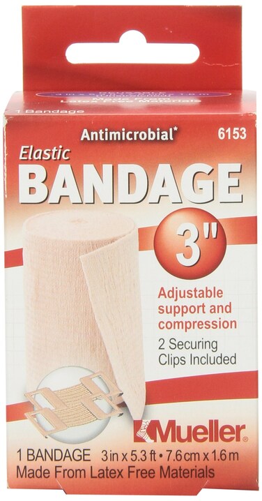 MUELLER Sports Medicine Elastic Bandage, All-Purpose Support Wrap, Self Adhesive Bandage Wrap, Athletic Compression Sleeve for Injuries and Pain Relief, Beige