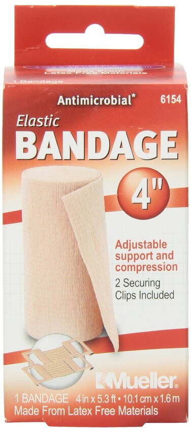 MUELLER Sports Medicine Elastic Bandage, All-Purpose Support Wrap, Self Adhesive Bandage Wrap, Athletic Compression Sleeve for Injuries and Pain Relief, Beige
