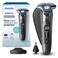 Philips Norelco Shaver 7300, Rechargeable Wet &amp; Dry Electric Shaver with SenseIQ Technology, Pop-up Trimmer, Charging Stand, Click-on Nose Trimmer, &amp; Travel Case, S7887/92
