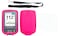 Premium Silicone Protective Cover Set (Screen Protector + Lanyard + Lanyard Patch) for Freestyle Libre 3/ Freestyle Libre 2 (Continuous Glucose Monitor) (HOT Pink)