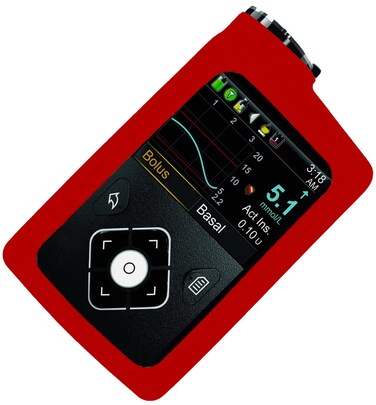 Premium Soft Silicone case for Medtronic Minimed Insulin Pump 630G/ 640G/ 670G/770G/780G (All Model) (red)