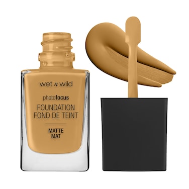 wet n wild Photo Focus Matte Liquid Foundation Amber Beige, Vegan &amp; Cruelty-Free